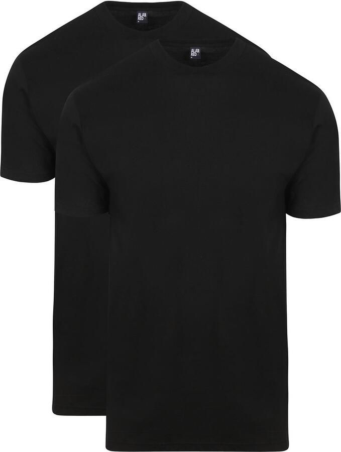 Alan Red T-shirt T-Shirt Virginia Zwart (2 pack)