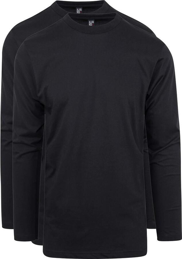 Alan Red T-shirt T-Shirt Virginia Zwart Longsleeve 2-pack - Foto 4