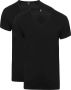 Alan Red T-shirt Korte Mouw V-Hals Dean T-Shirt (2Pack) Zwart - Thumbnail 2