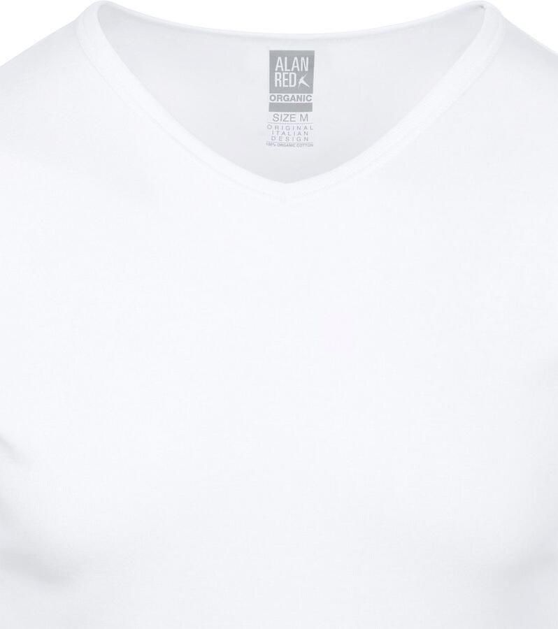 Alan Red Vancouver Organic V-Hals T-Shirt Wit 2-Pack - Foto 2
