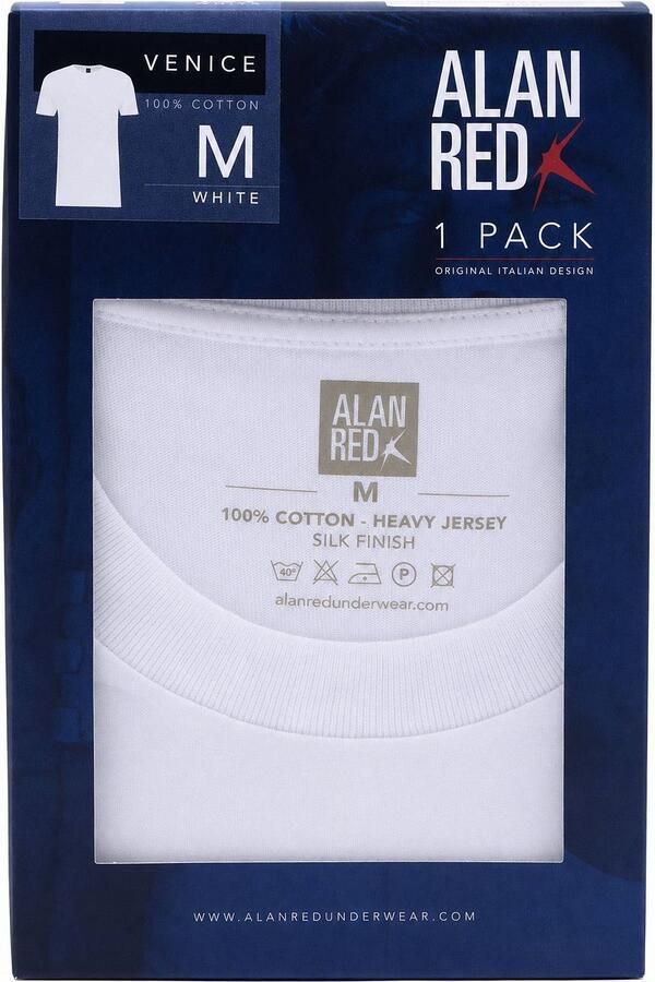 Alan Red Venice T-Shirt Heavy Jersey Wit - Foto 5