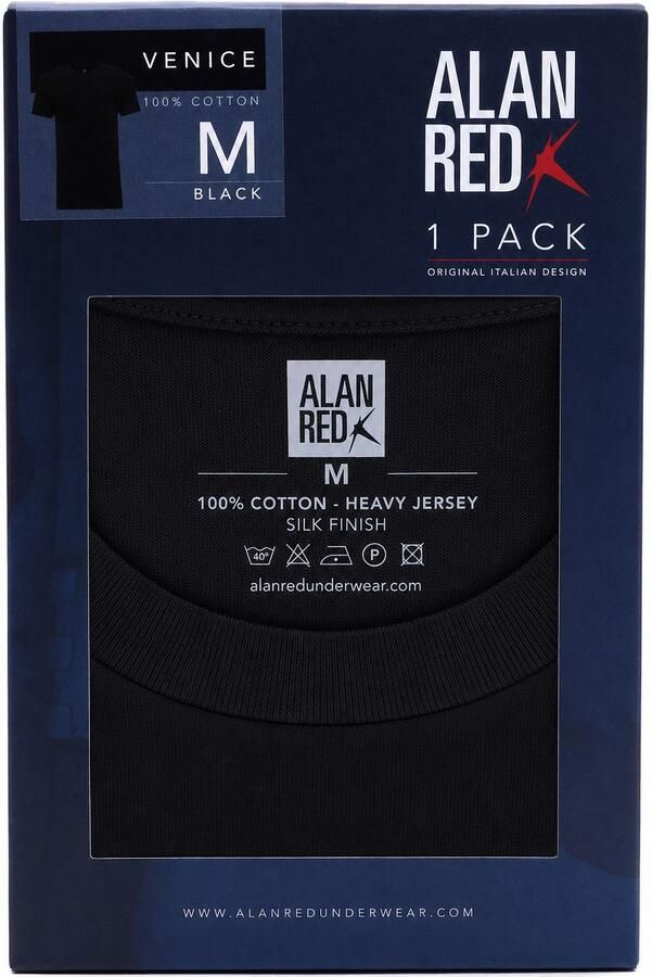 Alan Red Venice T-Shirt Heavy Jersey Zwart - Foto 4