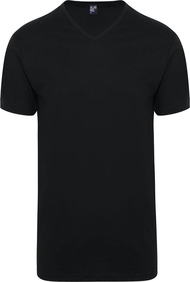 Alan Red T-shirt Vermont Extra Lang V-Hals T-Shirt Zwart 2Pack - Foto 3
