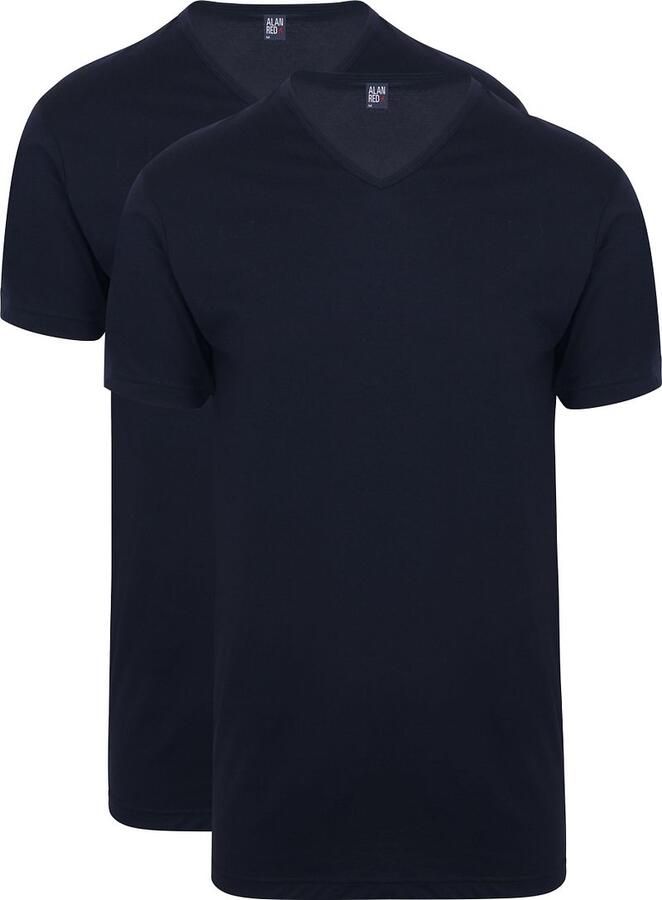 Alan Red T-shirt Vermont Extra Lange T-Shirts Navy (2Pack)