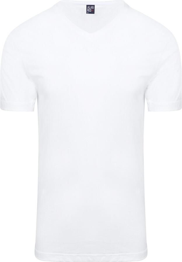 Alan Red T-shirt West-Virginia T-shirt V-Hals Wit (2Pack) - Foto 3