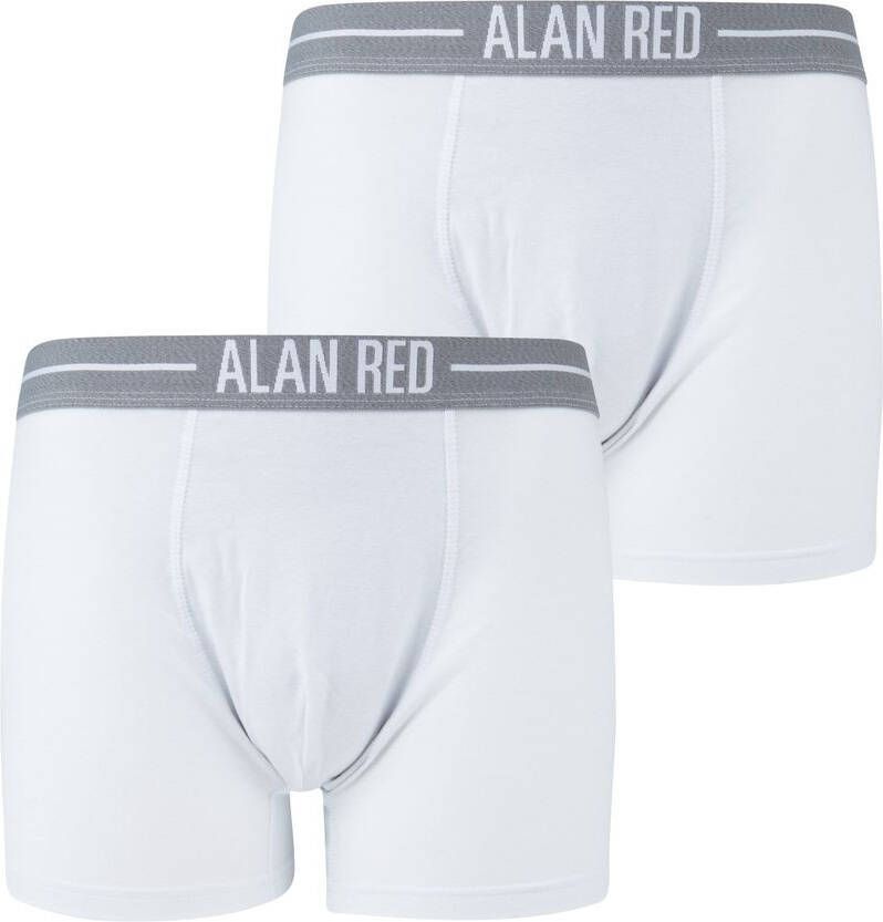 Alan Red boxershorts 2-pack Wit