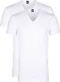 Alan Red Dean V-Hals T-Shirt Wit (2Pack) - Thumbnail 1