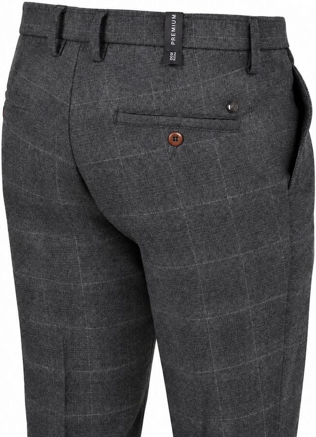Alberto Barista Wool Chino Glencheck Antraciet - Foto 3