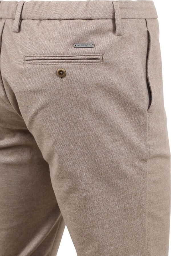 Alberto Beige Katoenen Chino Broek Beige Heren
