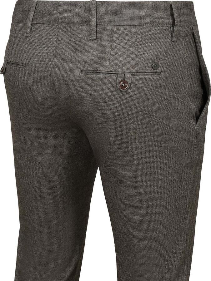 Alberto Broek Rob New Jersey Chino Check Taupe - Foto 4