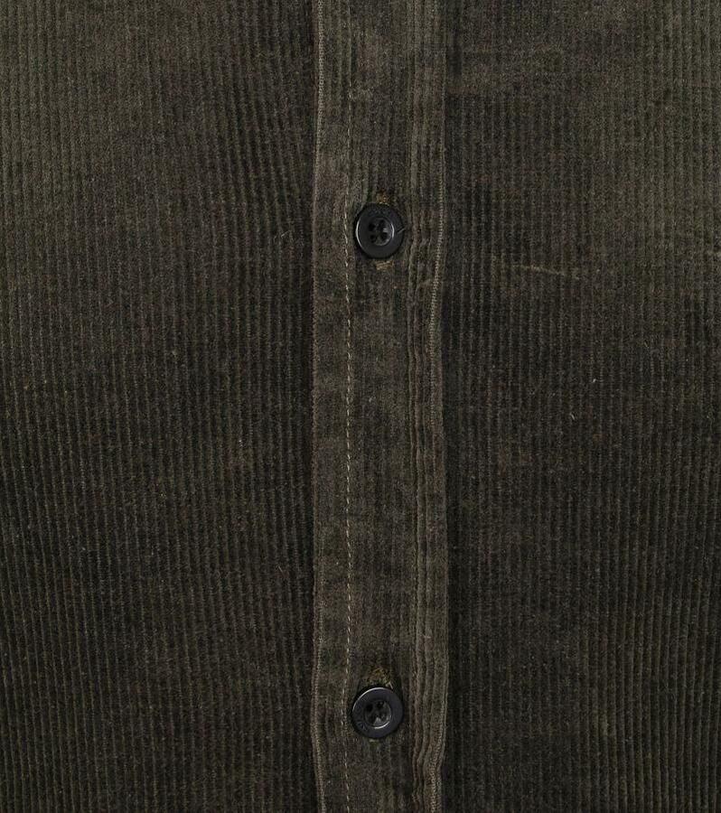ANERKJENDT Heren Overhemden Akleif Corduroy Shirt Donkergroen