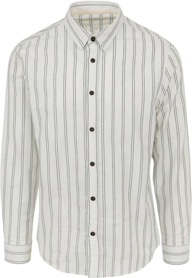 ANERKJENDT Heren Overhemden Akleif L s Double Stripe Gebroken Wit - Foto 4