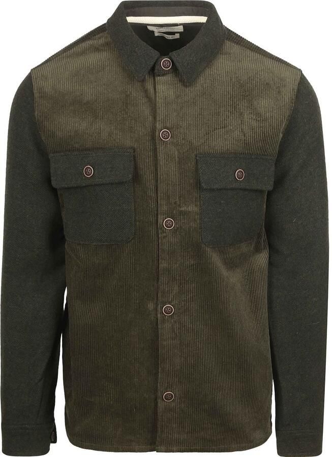 Anerkjendt Overshirt Akoscar Corduroy Mix Olivine