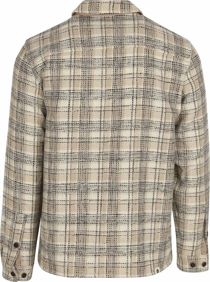 ANERKJENDT Heren Overhemden Akhanky Check Twill Overshirt Beige