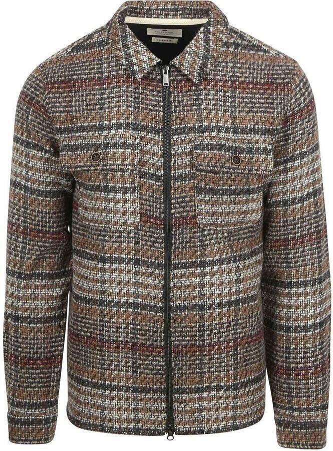 ANERKJENDT Heren Overhemden Akhanky Multi Col. Overshirt Beige - Foto 3