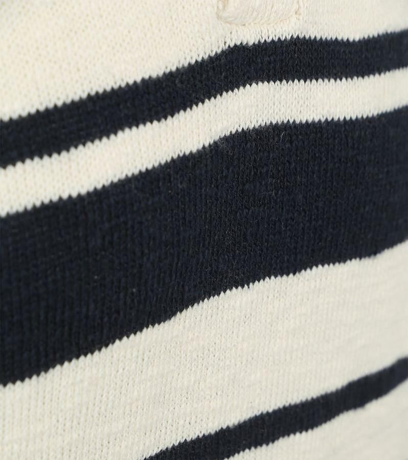ANERKJENDT Heren Polo's & T-shirts Aksofus Stripe S s Knit Gebroken Wit