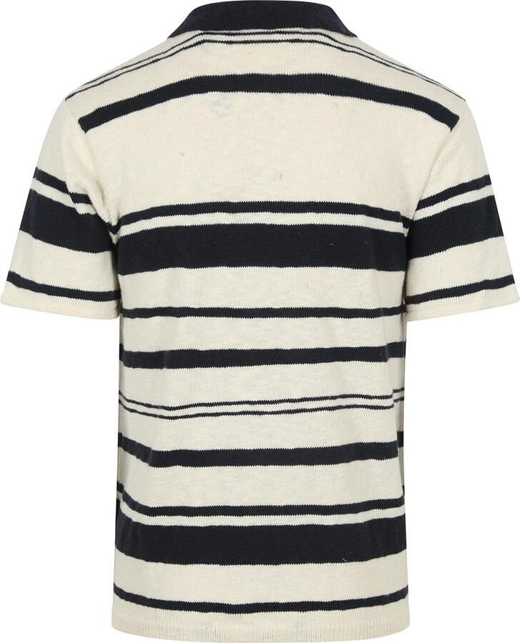 ANERKJENDT Heren Polo's & T-shirts Aksofus Stripe S s Knit Gebroken Wit - Foto 3