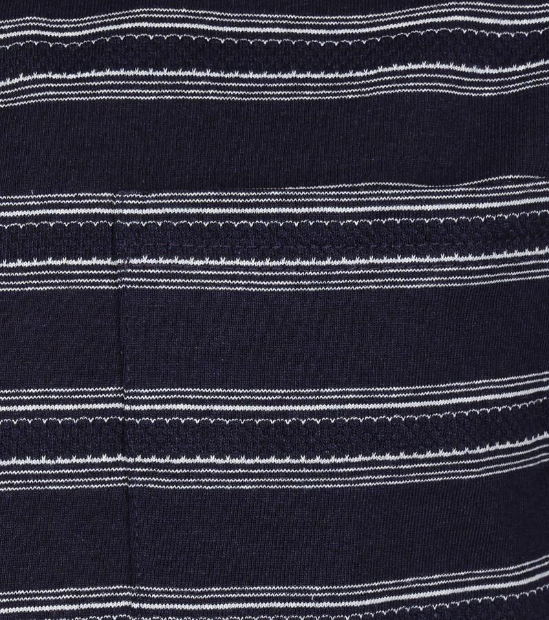 ANERKJENDT Heren Polo's & T-shirts Akkikki Curve Stripe Tee Donkerblauw