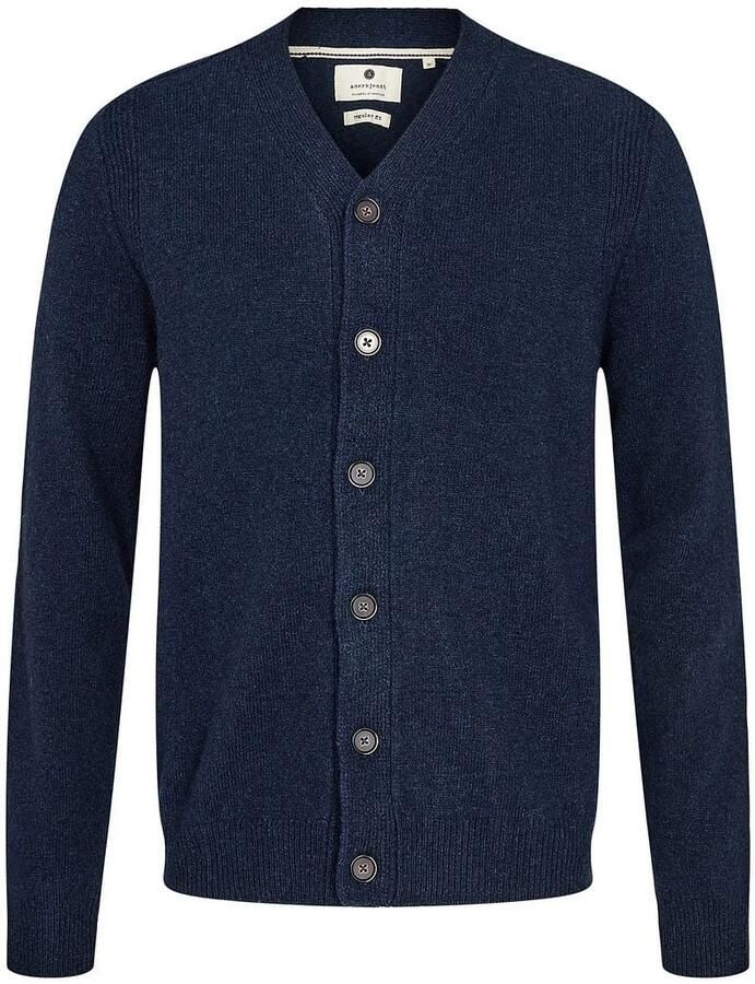 ANERKJENDT Heren Truien & Vesten Aksvend Lambswool Cardigan Donkerblauw