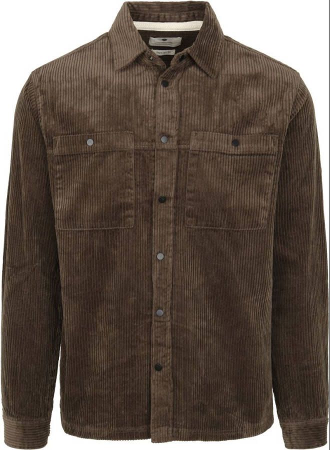 ANERKJENDT Heren Overhemden Akoscar Wide Corduroy Donkergroen