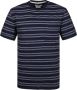 ANERKJENDT Heren Polo's & T-shirts Akkikki Curve Stripe Tee Donkerblauw - Thumbnail 2