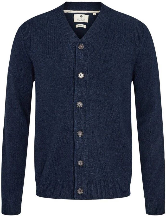 ANERKJENDT Heren Truien & Vesten Aksvend Lambswool Cardigan Donkerblauw