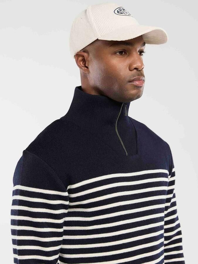 Armor-Lux Klassieke Trucker Sweater met Geplaatste Strepen Blue Heren - Foto 4