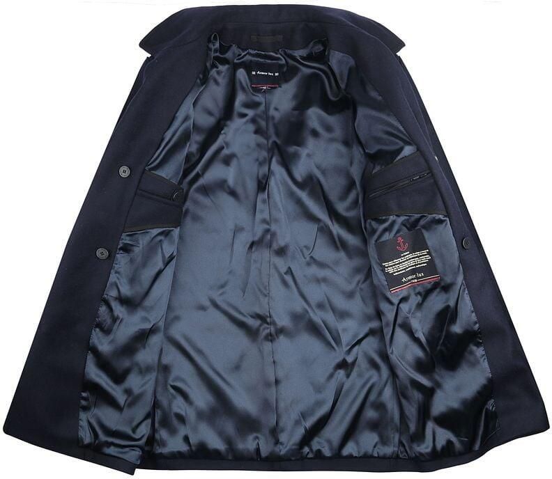 Armor-lux Cap Sizun Jas Wol Navy - Foto 3