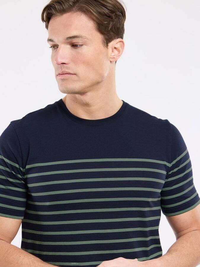 Armor-lux Etel T-Shirt Strepen Navy Groen