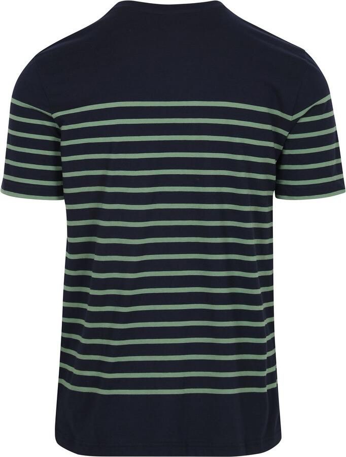 Armor-lux Etel T-Shirt Strepen Navy Groen - Foto 2