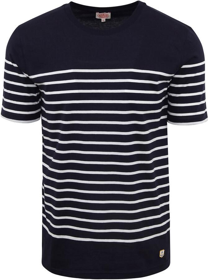 Armor-Lux Etel T-Shirt Strepen Navy Blauw Heren