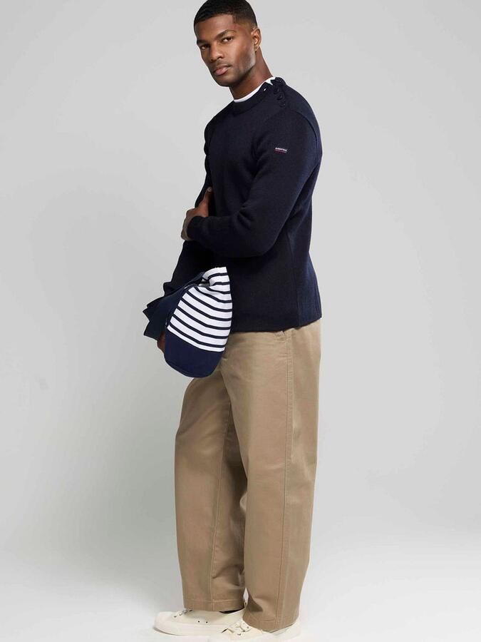 Armor-Lux Navy blauwe wollen zeemans trui Blauw Heren - Foto 2