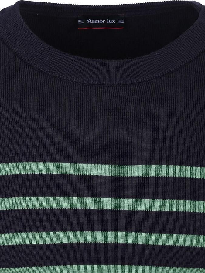 Armor-lux Groix Trui Strepen Navy Groen - Foto 3