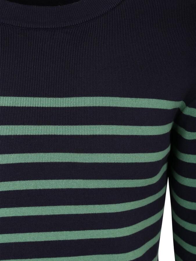 Armor-lux Groix Trui Strepen Navy Groen - Foto 4