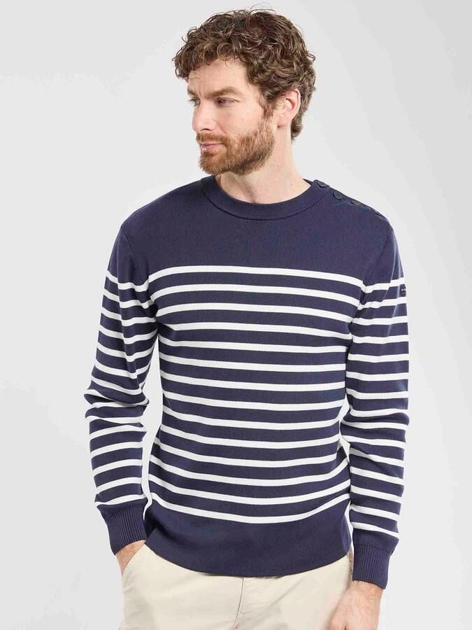 Armor-lux Groix Trui Strepen Navy - Foto 4