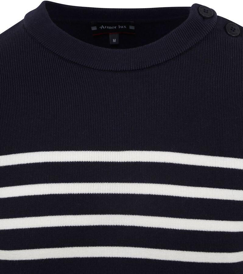Armor-lux Groix Trui Strepen Navy - Foto 2
