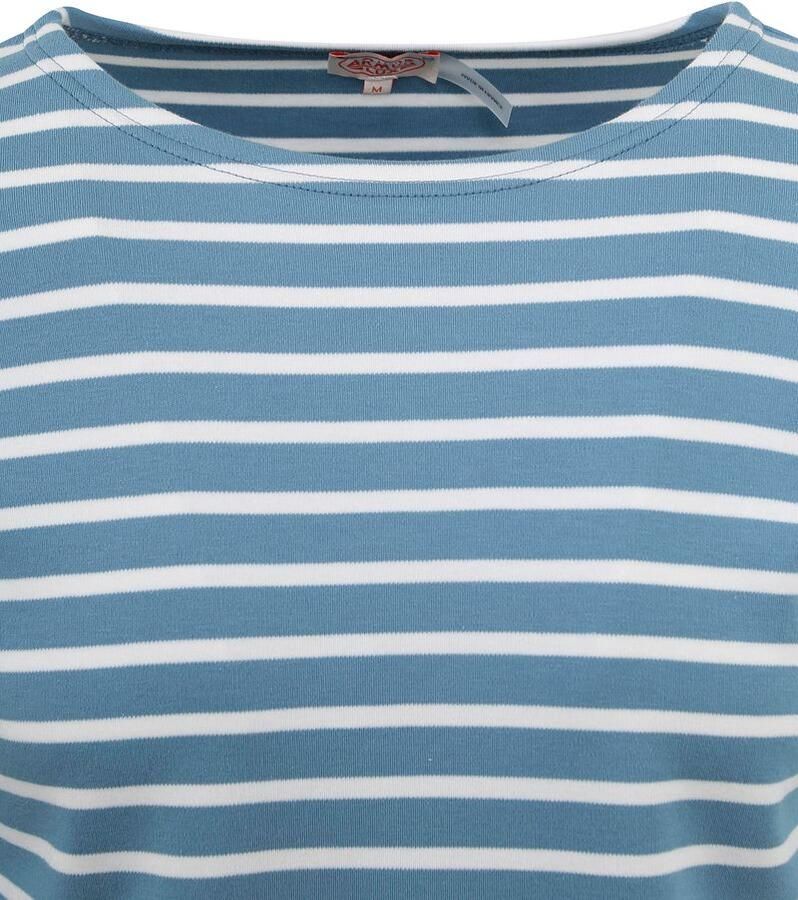Armor Lux Sweaters Houat Trui Strepen Blauw