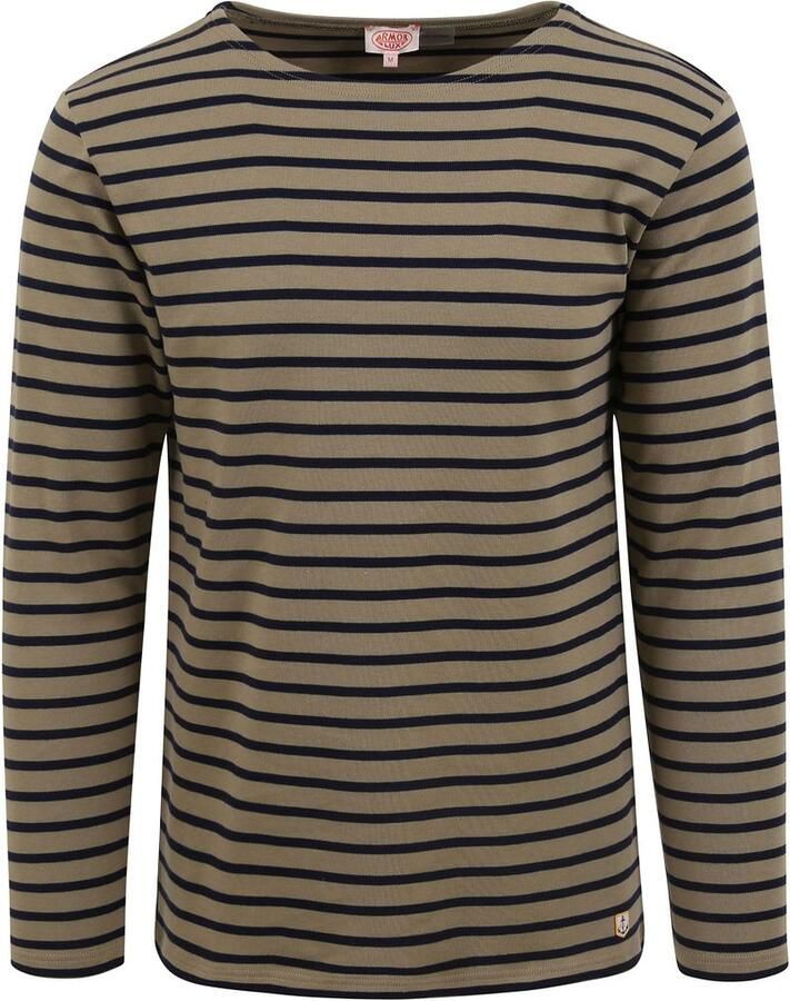 Armor-Lux Houat Trui Strepen Donkergroen Groen Heren - Foto 2