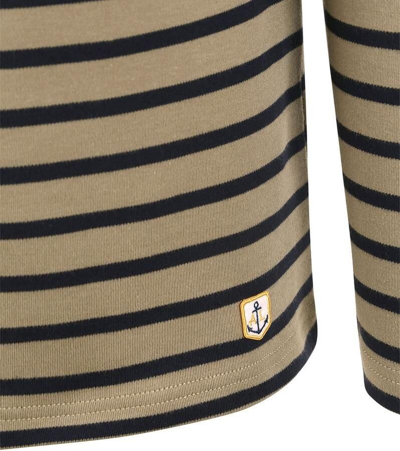 Armor-Lux Houat Trui Strepen Donkergroen Groen Heren