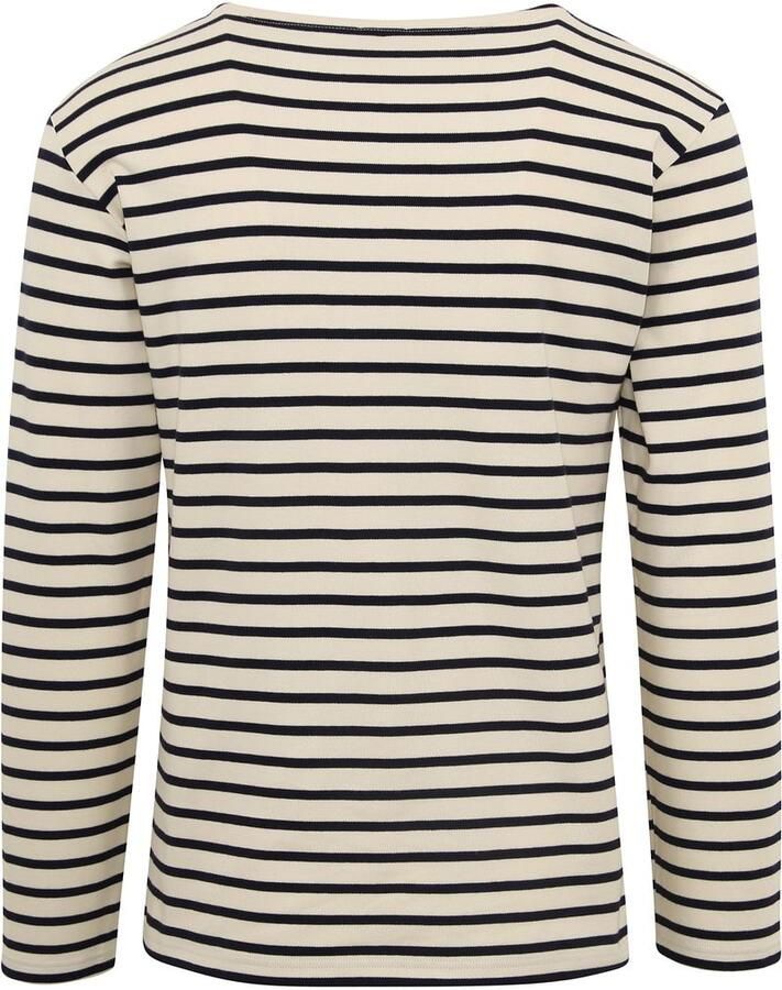 Armor-Lux Houat Trui Strepen Zwart Ecru Wit Heren