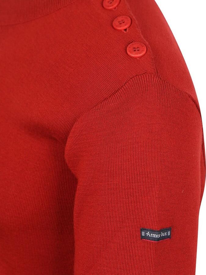 Armor-lux Marin Goulenez Trui Merinowol Rood - Foto 2