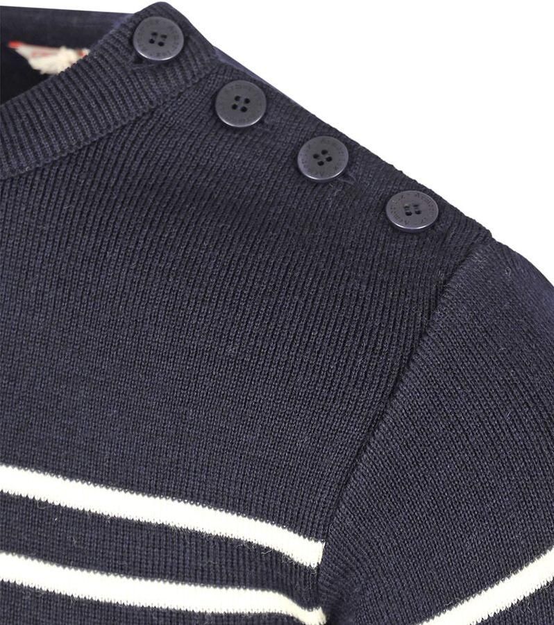 Armor-lux Molène Trui Wol Strepen Navy - Foto 2