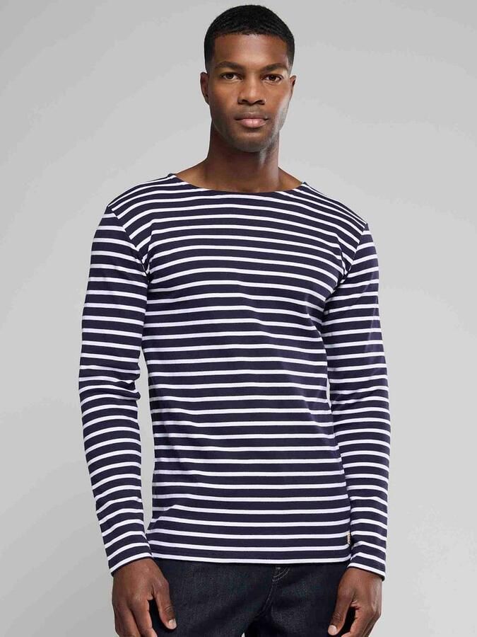 Armor-Lux Houat Navy Trui Strepen Blauw Heren - Foto 3