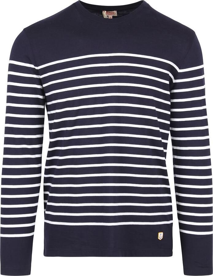 Armor-lux Port-Louis T-Shirt Strepen Donkerblauw