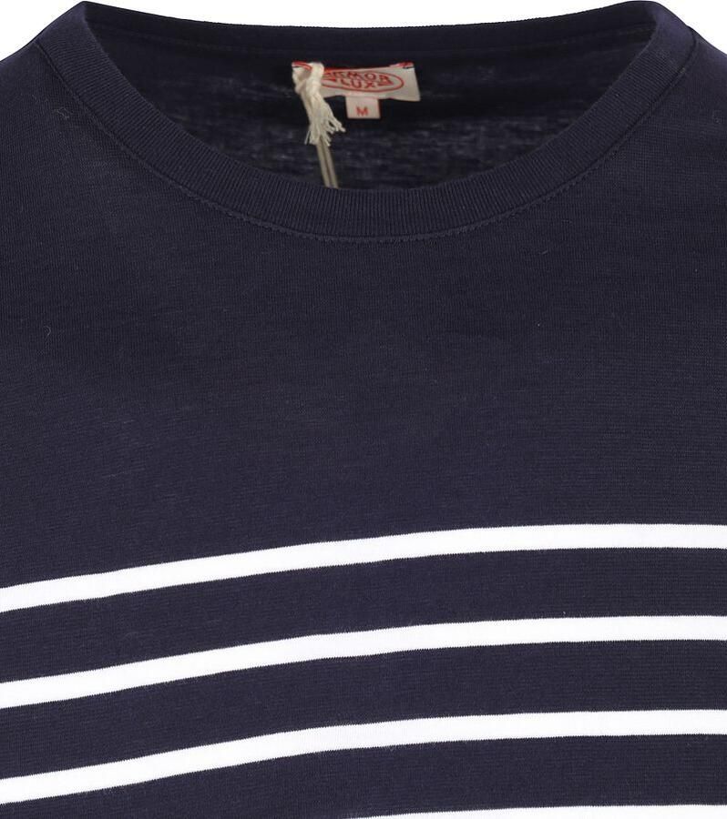 Armor-lux Port-Louis T-Shirt Strepen Donkerblauw - Foto 2