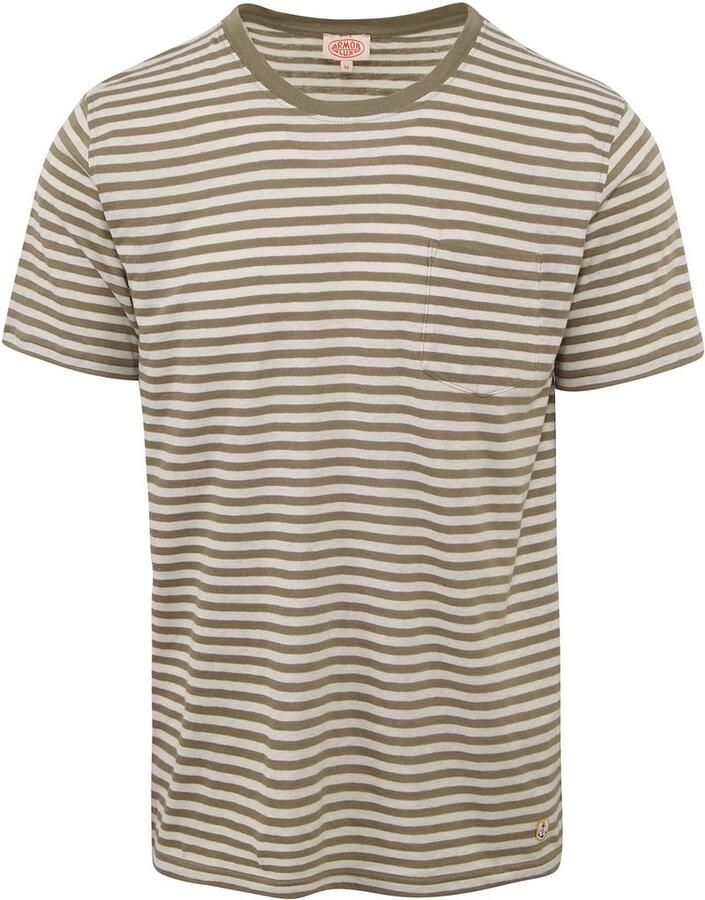 Armor Lux T-shirt T-Shirt Linnen Strepen Groen