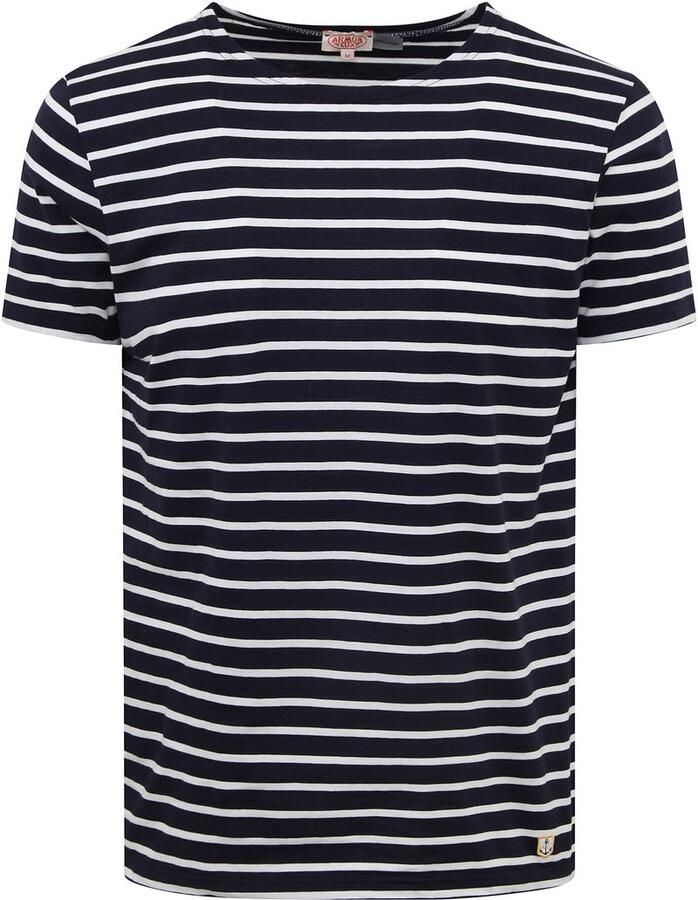 Armor-Lux Hoëdic T-Shirt Strepen Navy Blauw Heren