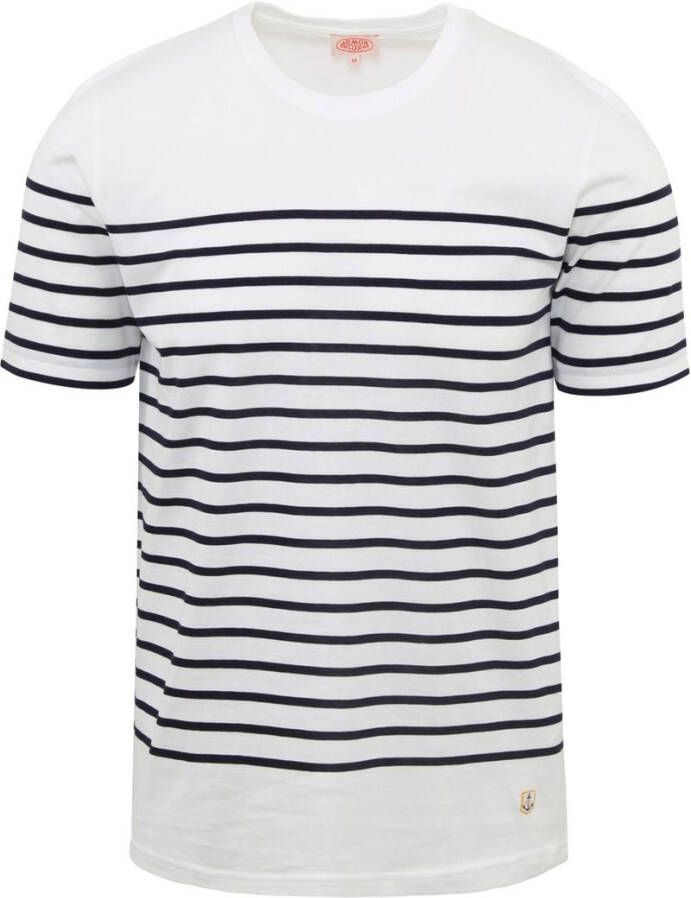 Armor-Lux Etel T-Shirt Strepen Wit Heren