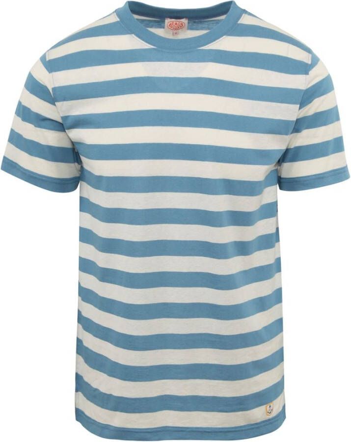 Armor-lux T-Shirt Linnen Strepen Blauw