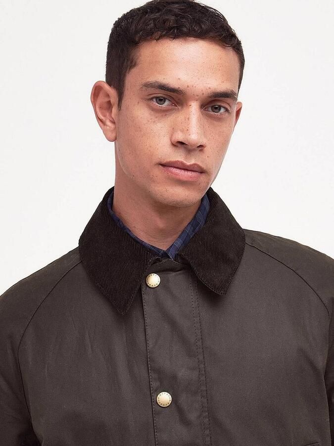 Barbour Groene Katoenen Field Jacket met Ritssluiting en Knoopsluiting Green Heren - Foto 5